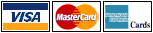 Visa, MasterCard or American Express credit card eCommerce facilities available